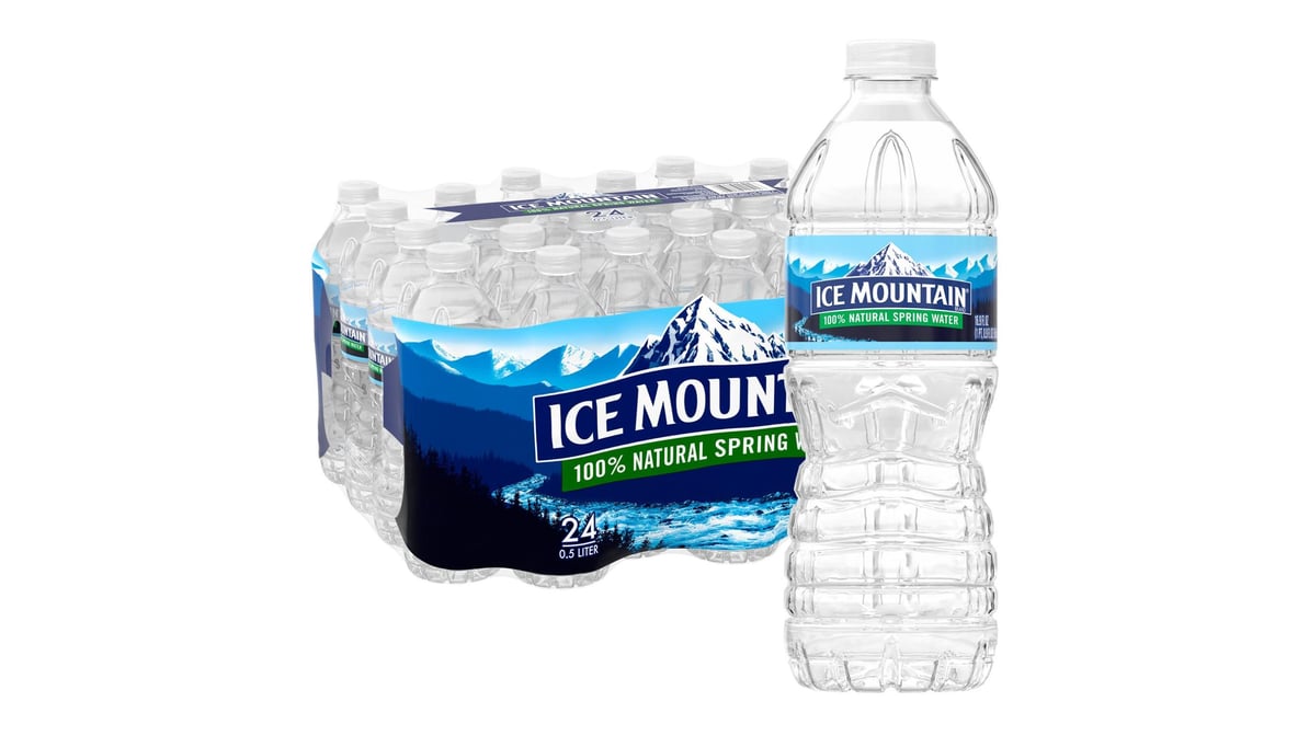 ICE MOUNTAIN Brand 100% Natural Spring Water, 16.9-ounce bottles (Pack of  24)