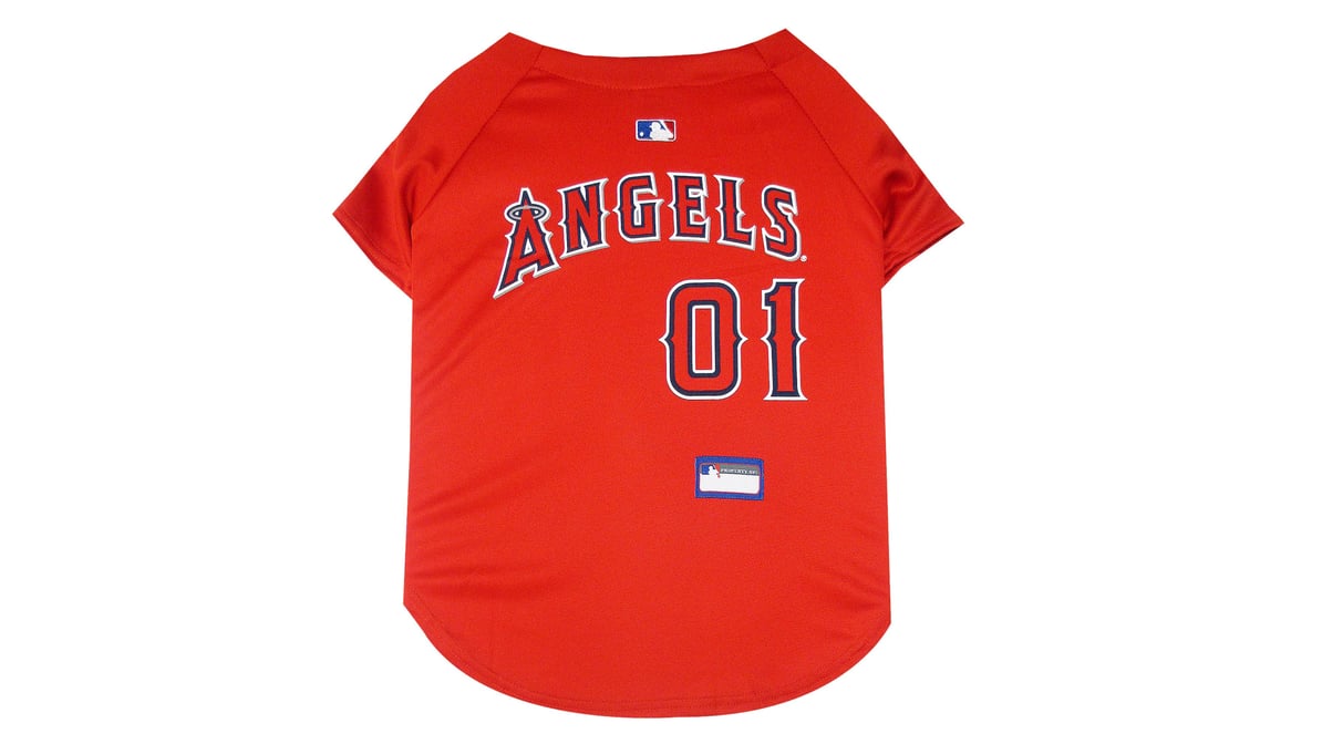 Pets First MLB LA Angels Dog Jersey, Large. - Pro Team Color