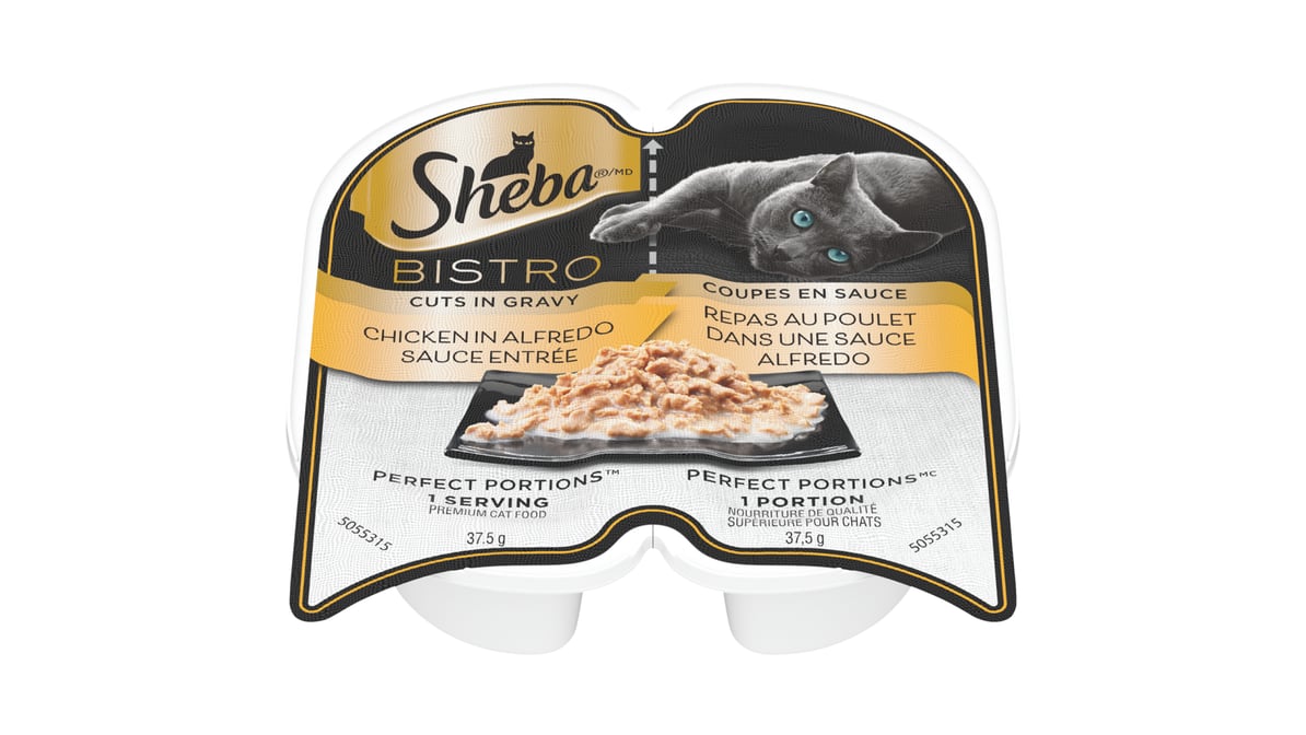 Sheba Bistro Perfect Portions Chicken in Alfredo Sauce Entr e Cuts in Gravy Wet Adult Cat Food 75 g