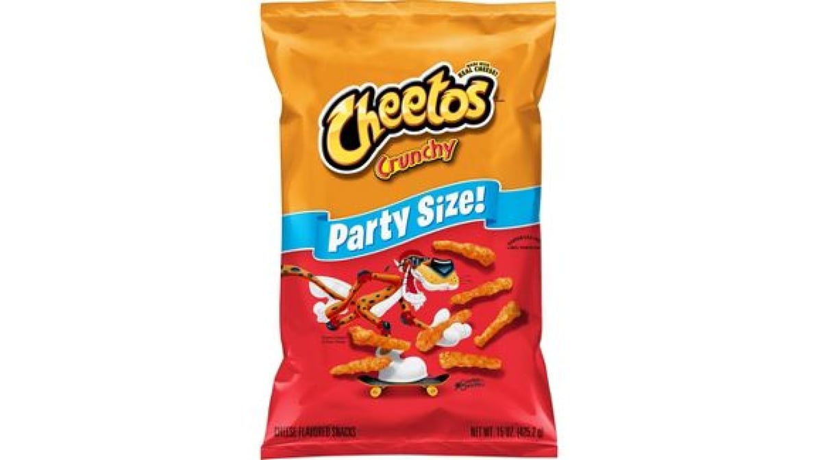 Cheetos Crunchy Flamin' Hot Cheese Flavoured Snacks, 285g 