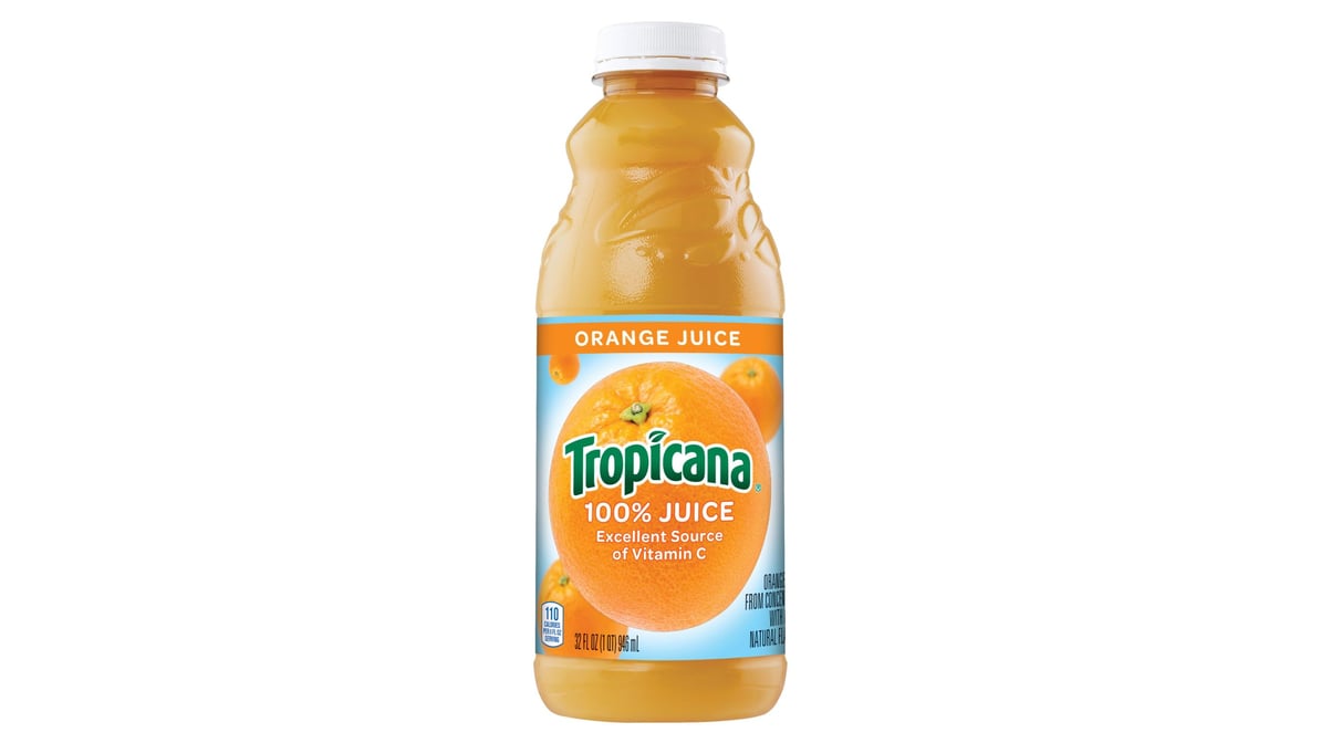 Tropicana 100% Orange Juice Bottle (32 oz)
