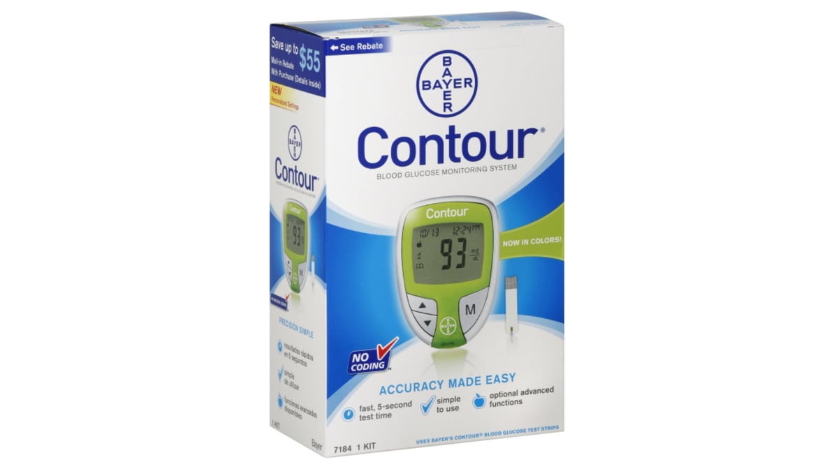 Contour Blood Glucose Monitoring System Test Kit Green   Delivery ...