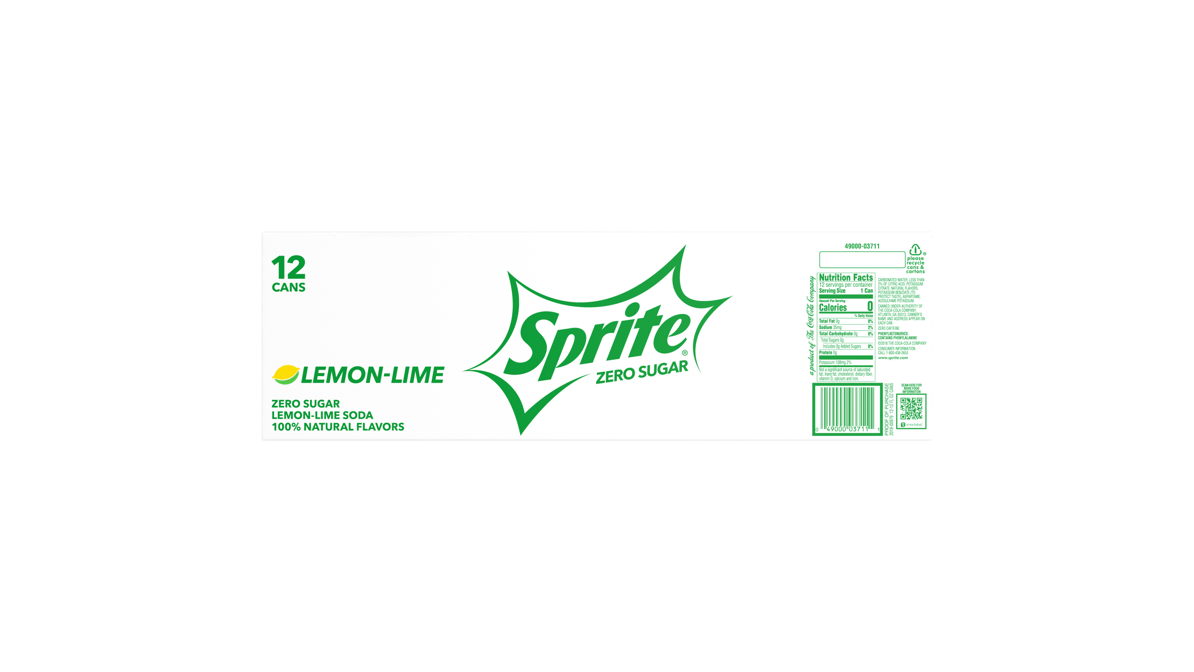 Sprite Zero Sugar Lemonade Soft Drink Multipack Bottles 12x300ml 12 pack, Delivery Near You