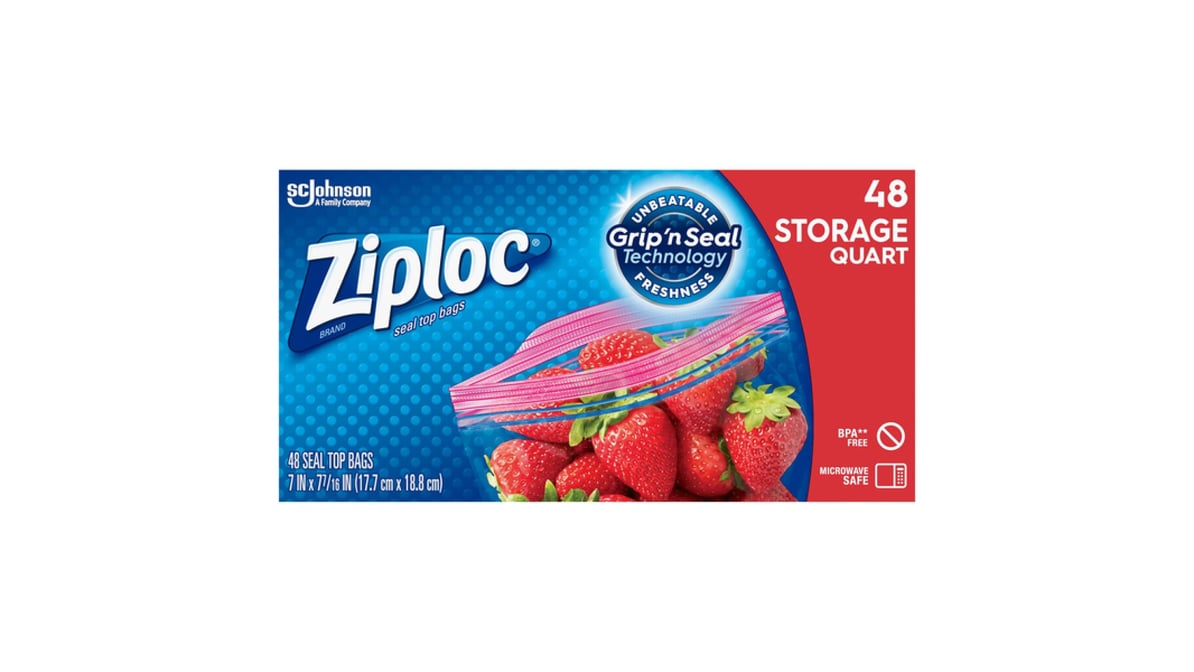 Ziploc Quart Seal Top Storage Bags (48 ct) Delivery - DoorDash