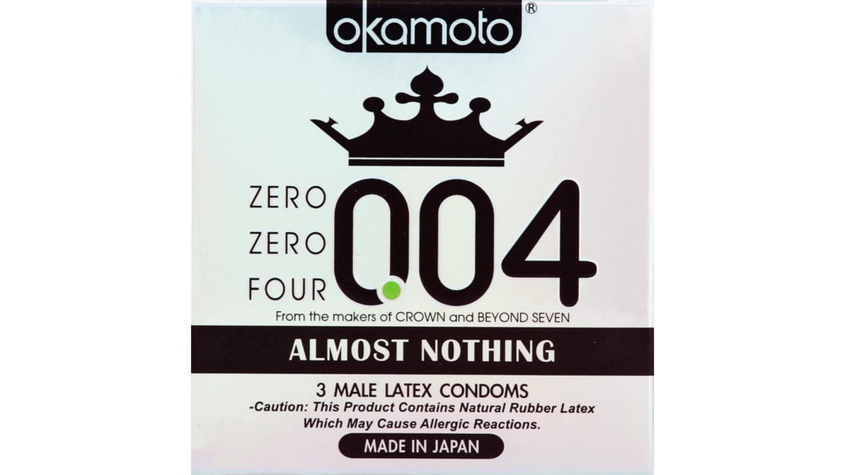 Okamoto 004 Almost Nothing Condoms (3 ct) | Delivery Near Me - Doordash