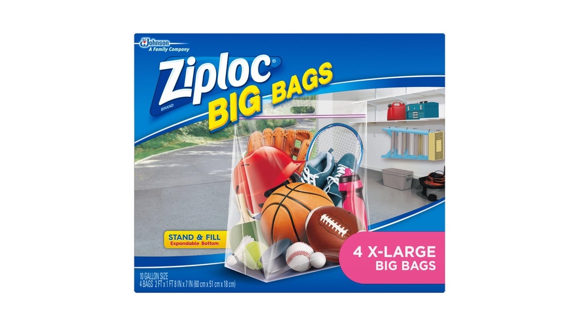 Ziploc Double Extra Large Zipper Big Bags (4 ct) Delivery - DoorDash
