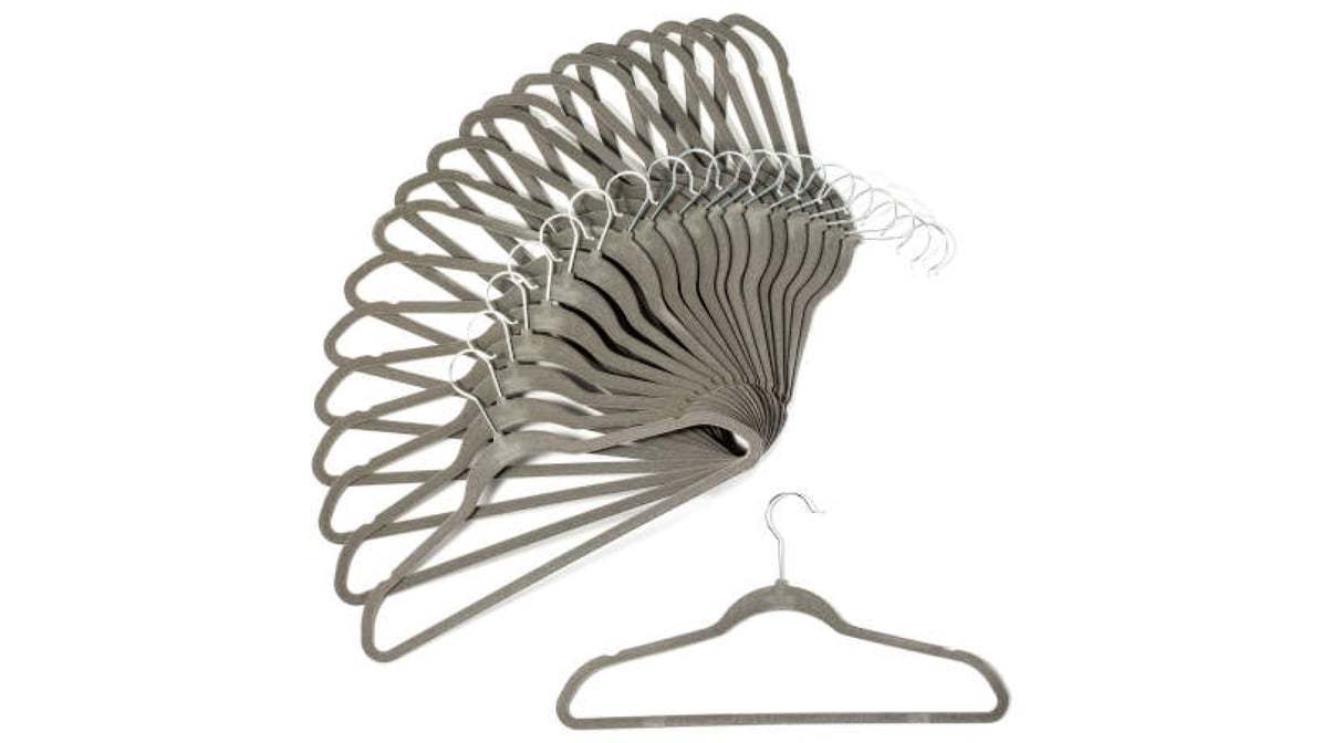 Home-it Ultra-Slim Velvet Hangers Gray Delivery - DoorDash