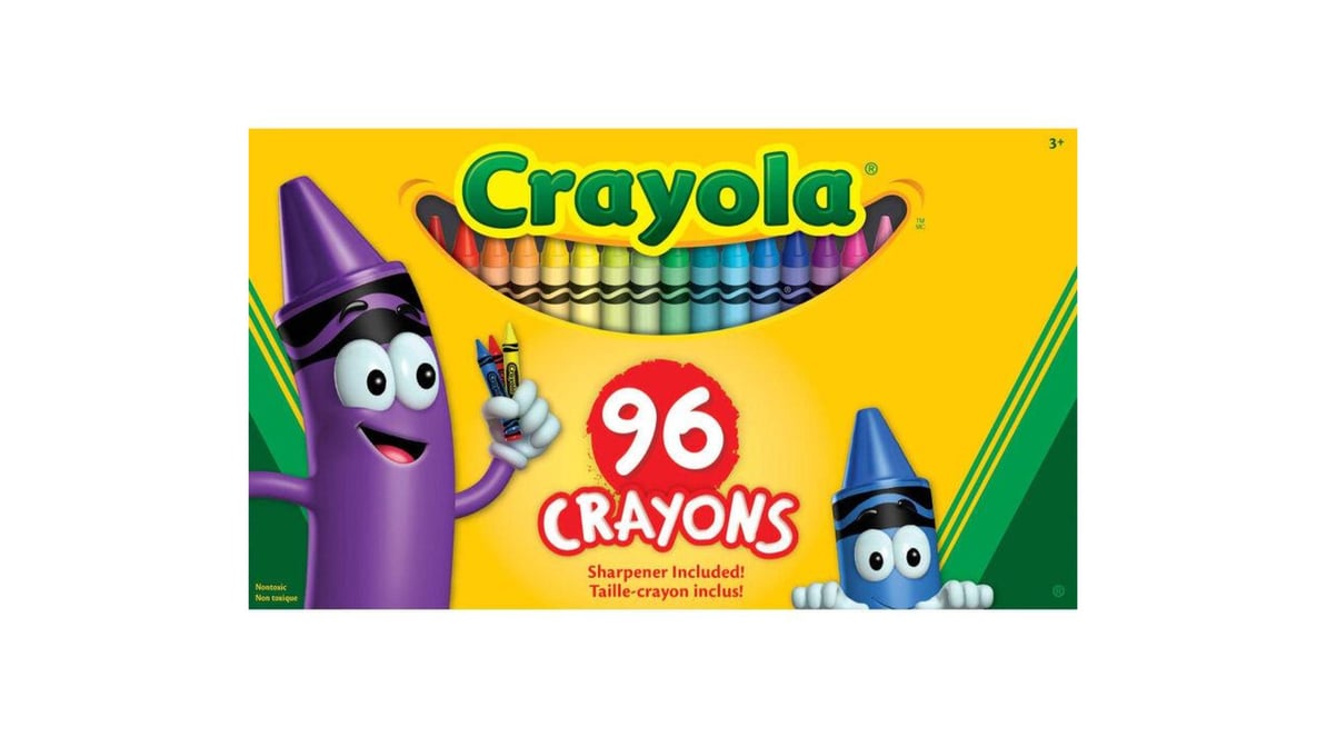 Crayola Classic Color Crayons, 96 Colors/Pack With Built-In Sharpener