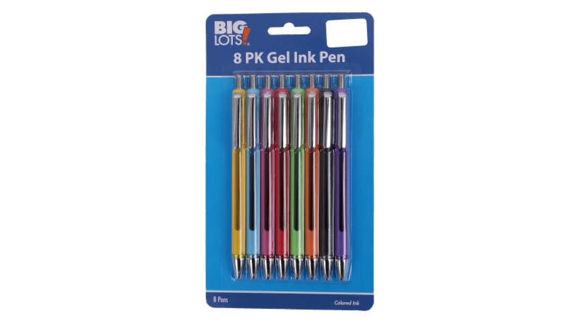 Big Lots Bright Gel Ink Pens, 8-Count