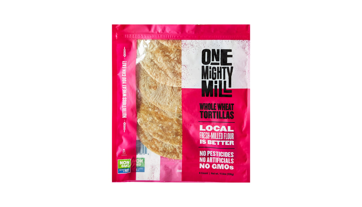 One Mighty Mill Fresh Milled Whole Wheat Plain Mighty Bagels 4 ea, Bread