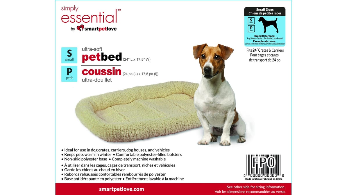 Smart Pet Love Simply Essential Ultra-Soft Dog Bed Small Off-White |  Delivery Near Me - Doordash