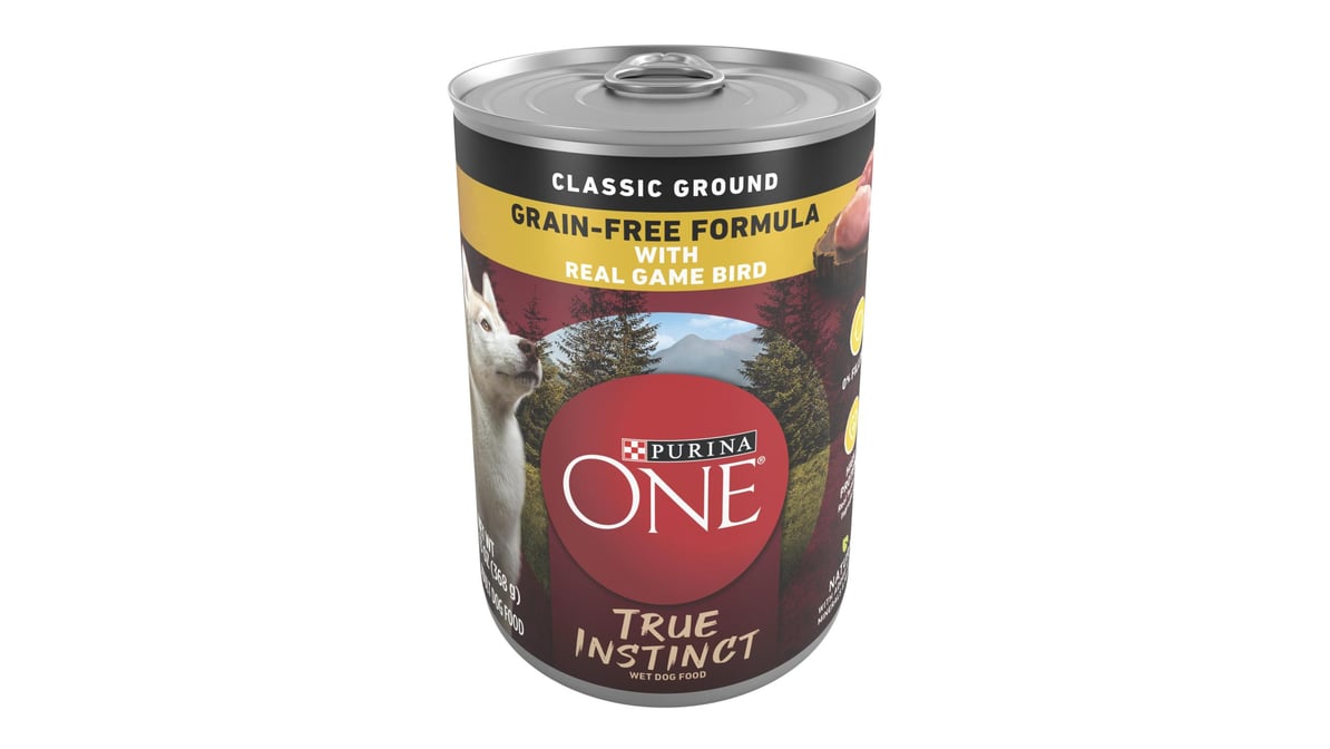 Purina One True Instinct Grain-Free with Real Game Bird Classic Ground Wet  Adult Dog Food (13 oz) | Delivery Near Me - Doordash