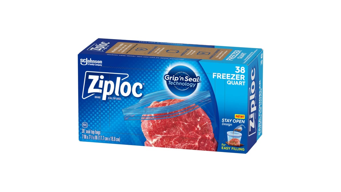 Ziploc 38-CT ZIPLOC FREEZER BAG QT at