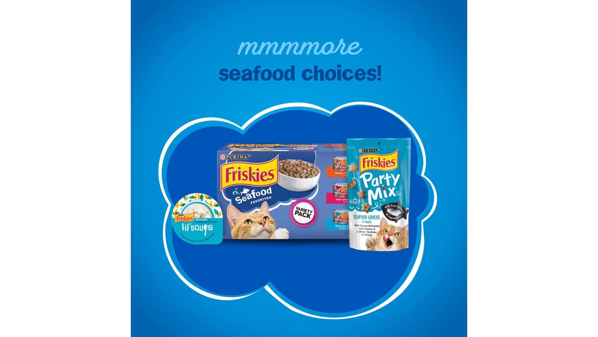 Purina Friskies Seafood Sensations Salmon Tuna Shrimp & Seaweed Dry Cat ...