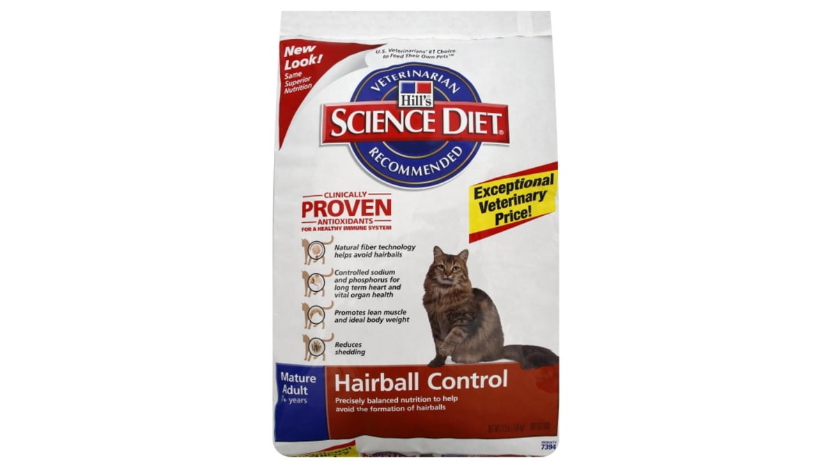 Hill's science diet cat food hairball control deals