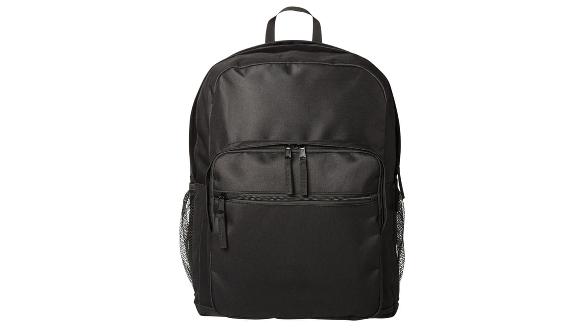 Black backpack near orders me