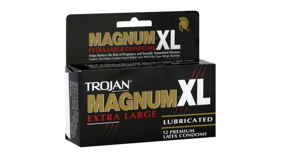 Trojan Magnum XL Premium Lubricated Latex Condoms (12 ct) | Delivery Near  Me - Doordash