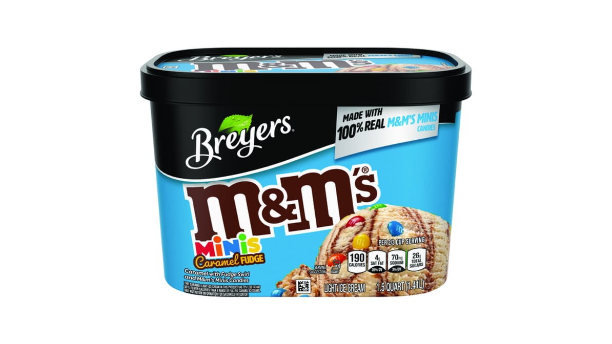 Breyers Caramel Fudge M&M's Minis Ice Cream, 48oz