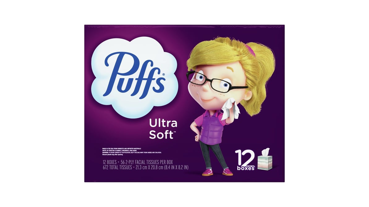 Puffs Plus Lotion Facial Tissues, 672 Sheets