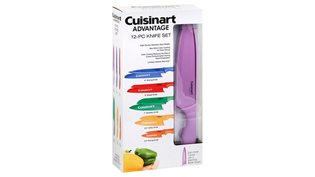 Cuisinart Advantage 12pc Non-stick Coated Color Knife Set With