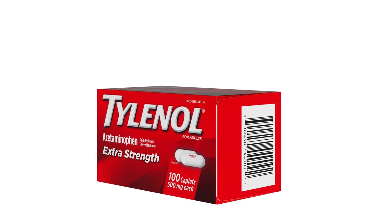 Tylenol Extra Strength Acetaminophen Pain Reliever and Fever Reducer ...