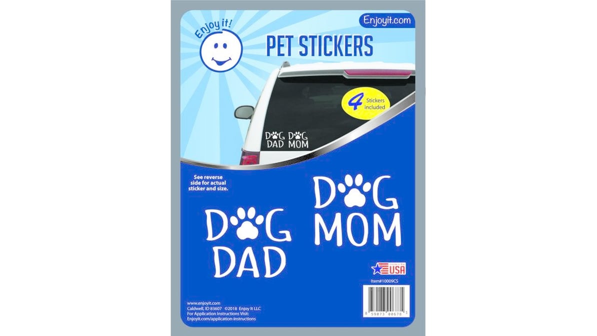 Enjoy It Dog Mom and Dad Car Sticker | Delivery Near Me - Doordash