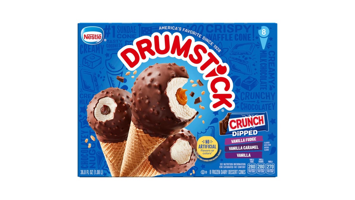 Drumstick Variety Pack Ice Cream Cones, 8 ct