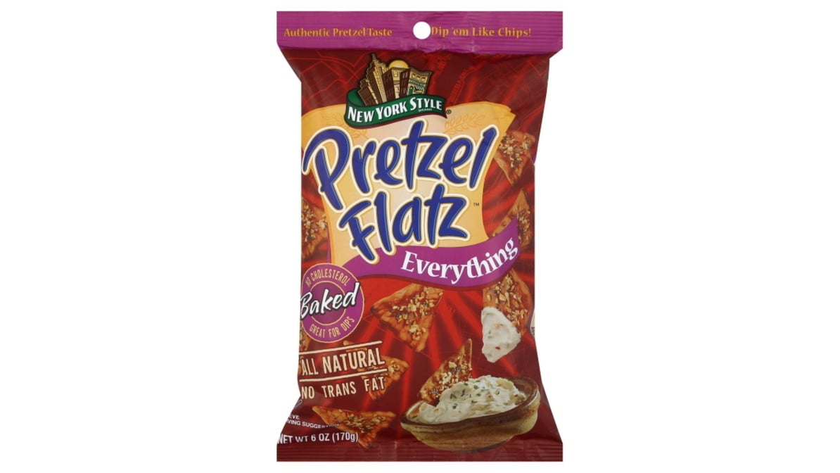 New York Style All Natural Everything Baked Pretzel Flatz (6 oz) | Delivery  Near Me - Doordash