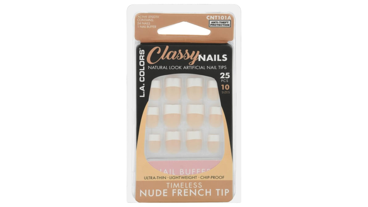 L.A. COLORS Artificial Nude French Nail Tips Set of 25 | Delivery Near Me -  Doordash