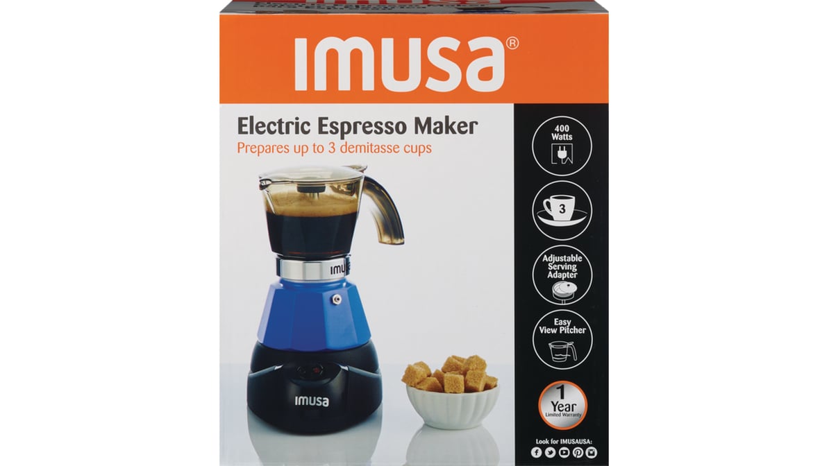 IMUSA 3 Cup Electric Purple Espresso Maker