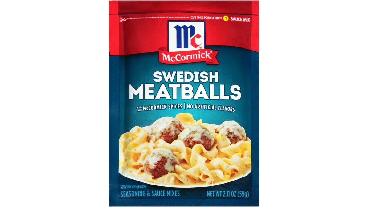 McCormick swedish meatballs, seasoning & sauce mix 2.11oz