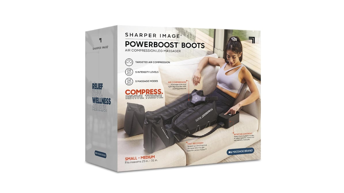 The Sharper Image Powerboost Air Compression Small/Medium Leg Massager  | Delivery Near Me - Doordash