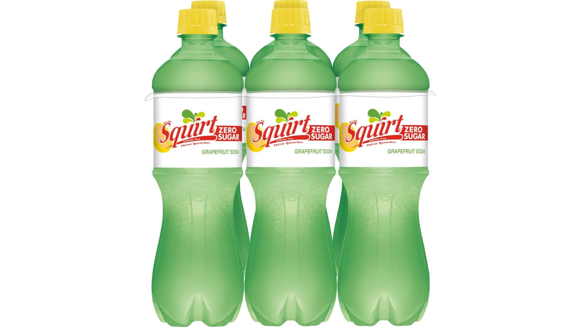 Squirt Zero Sugar Grapefruit Soda Bottles (16.9 fl oz x 6 ct) | Delivery Near  Me - Doordash