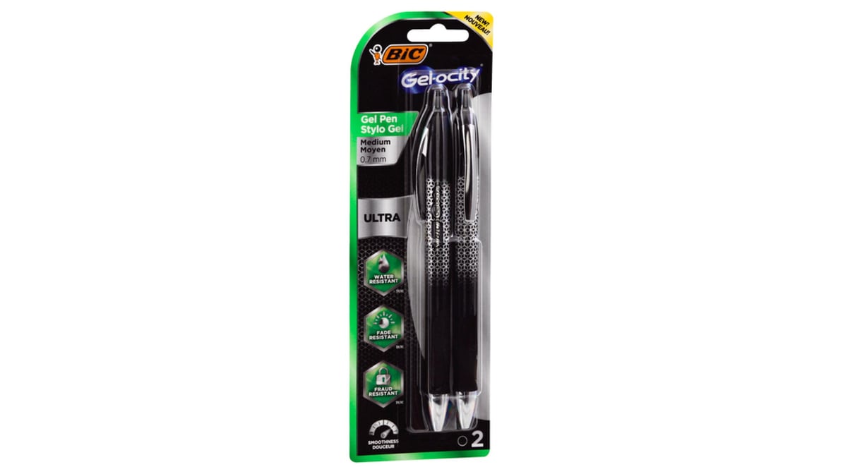 BiC Gelocity Medium 0.7 mm Quick Dry Gel Pens (2 ct) Delivery - DoorDash