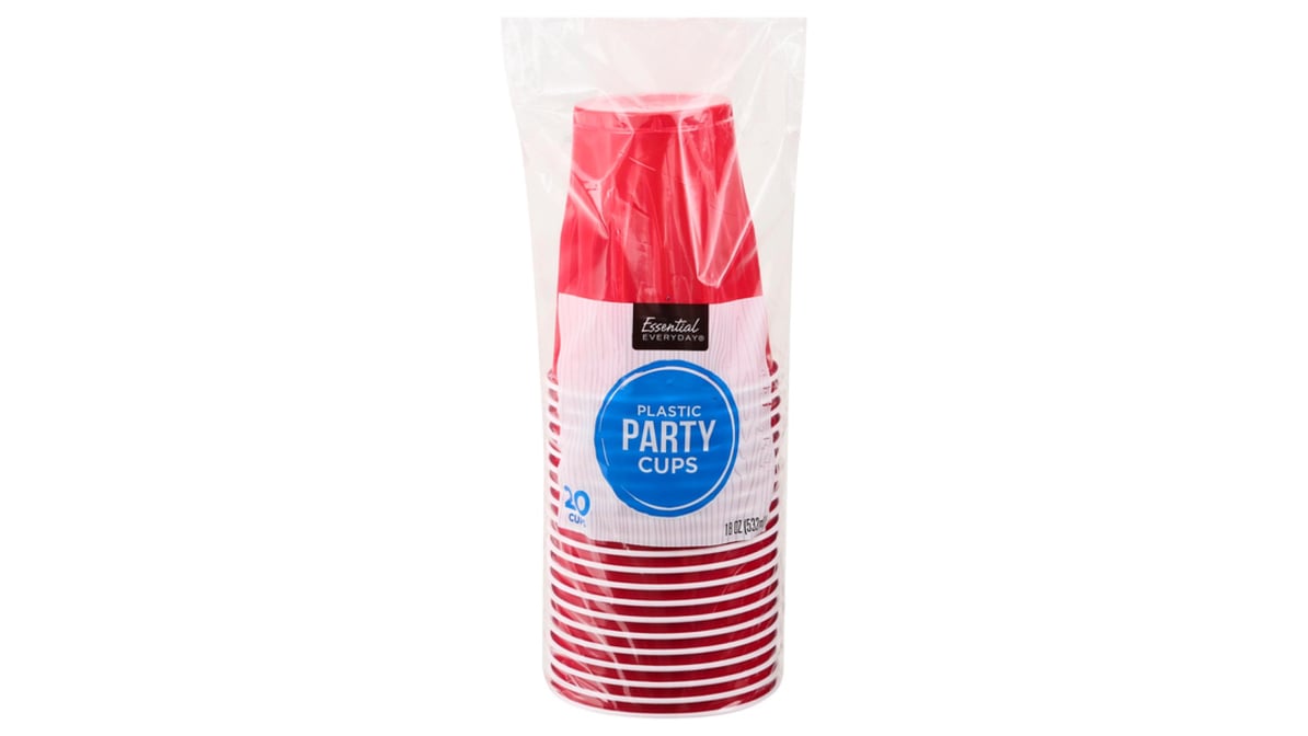 Essential Everyday 18 oz Plastic Party Cups Red (20 ct) Delivery - DoorDash