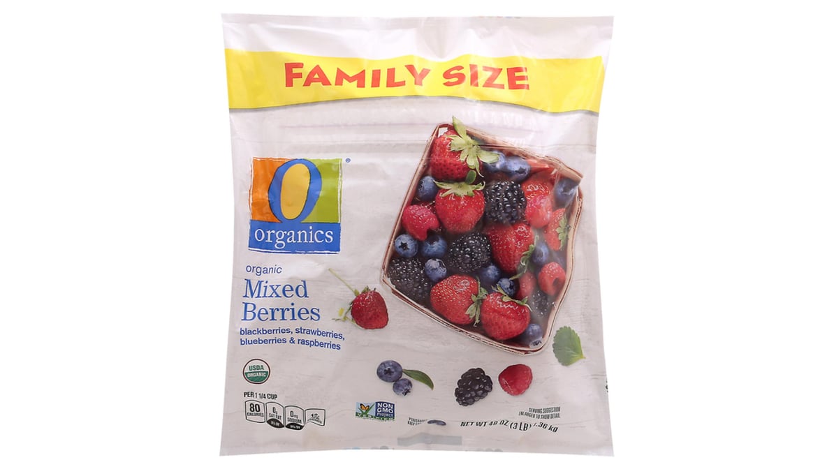 O Organics Frozen Mixed Berries Family Size (48 oz) | Delivery Near Me - Doordash