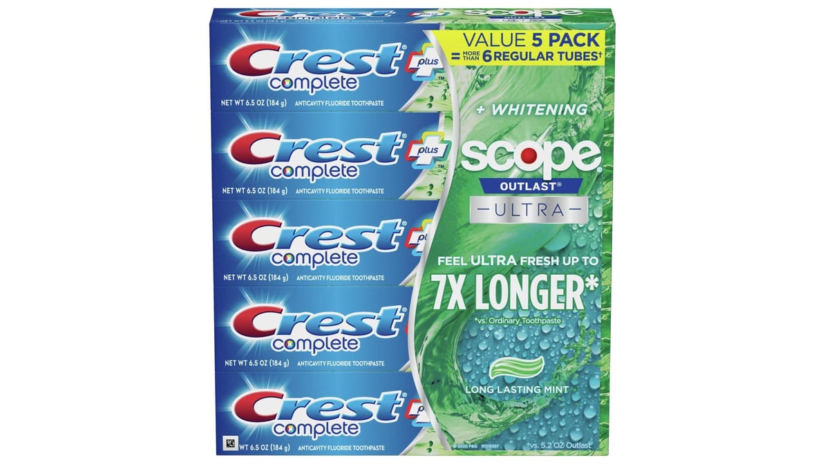 Crest Complete Plus Scope Outlast + Whitening Long Lasting Mint