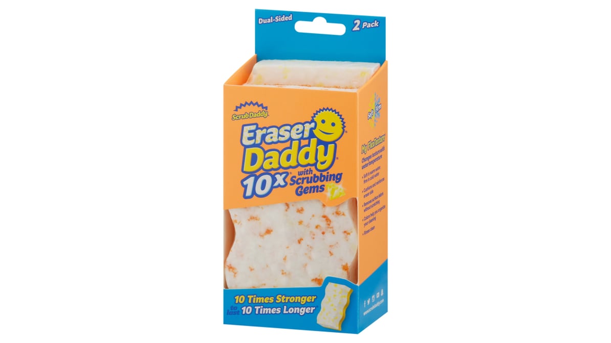 Scrub Daddy Eraser Daddy 10x with Scrubbing Gems 2ct (PACK OF 2