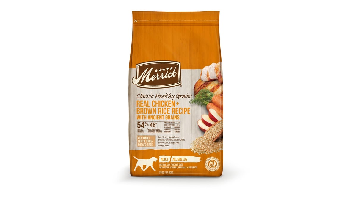 Merrick dog food 12 clearance lb