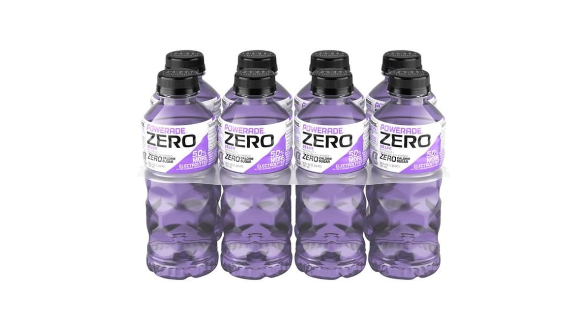 Powerade Zero Grape Sports Drink Bottles (20 oz x 8 ct) Delivery - DoorDash