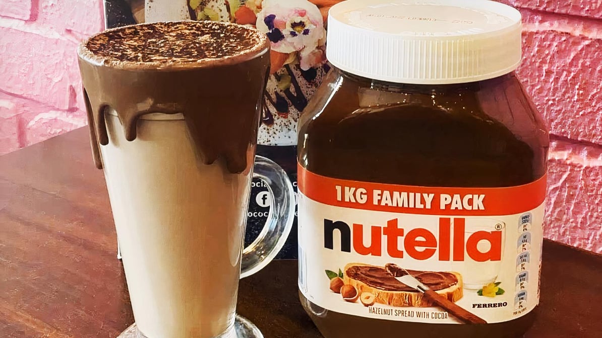 Ferrero Nutella MILKSHAKE Recipe in EDIBLE CUPS! 