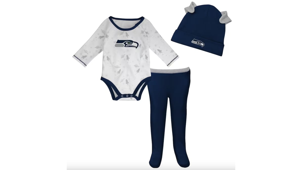 Genuine Stuff Infant Seattle Seahawks 3 Pack Champ Onesies