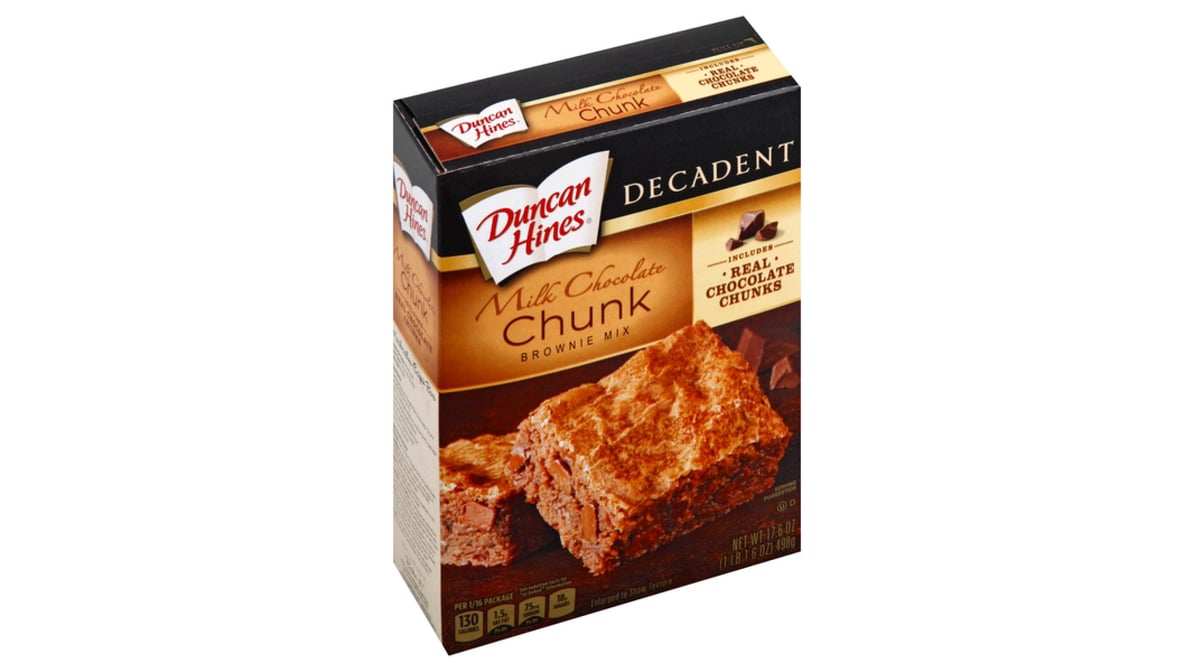 Duncan Hines Milk Chocolate Chunk Brownie Mix (17.6 oz) | Delivery Near Me  - Doordash