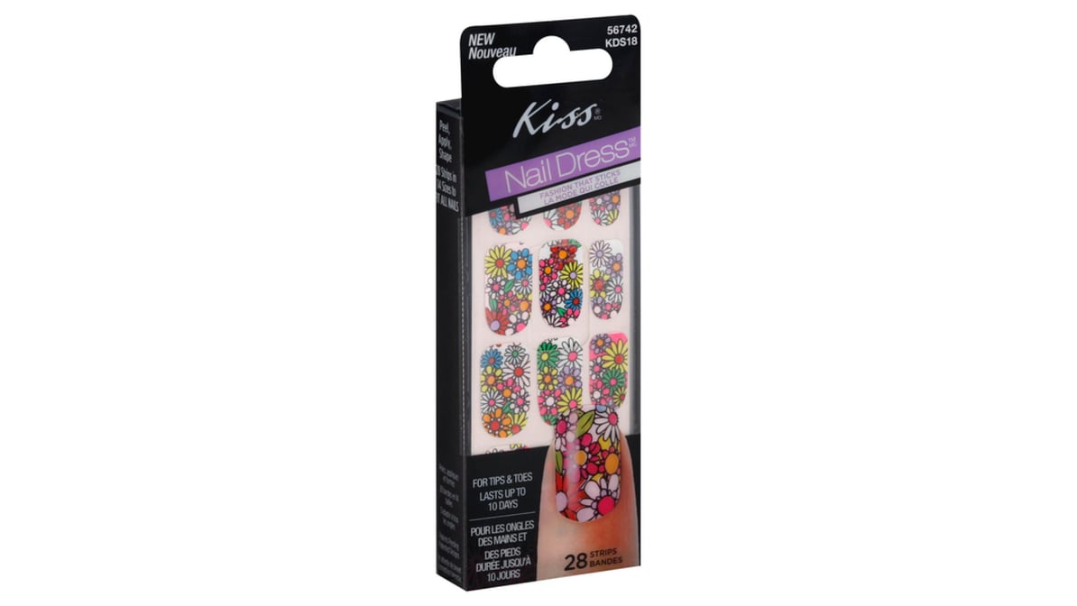 Kiss Nail Dress Strips Nail Stickers Halter (28 ct) | Delivery Near Me -  Doordash