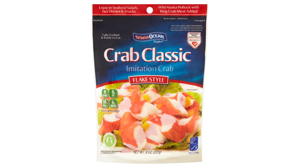 Trans Ocean Classic Flake Style Imitation Crab (8 Oz) | Delivery Near ...