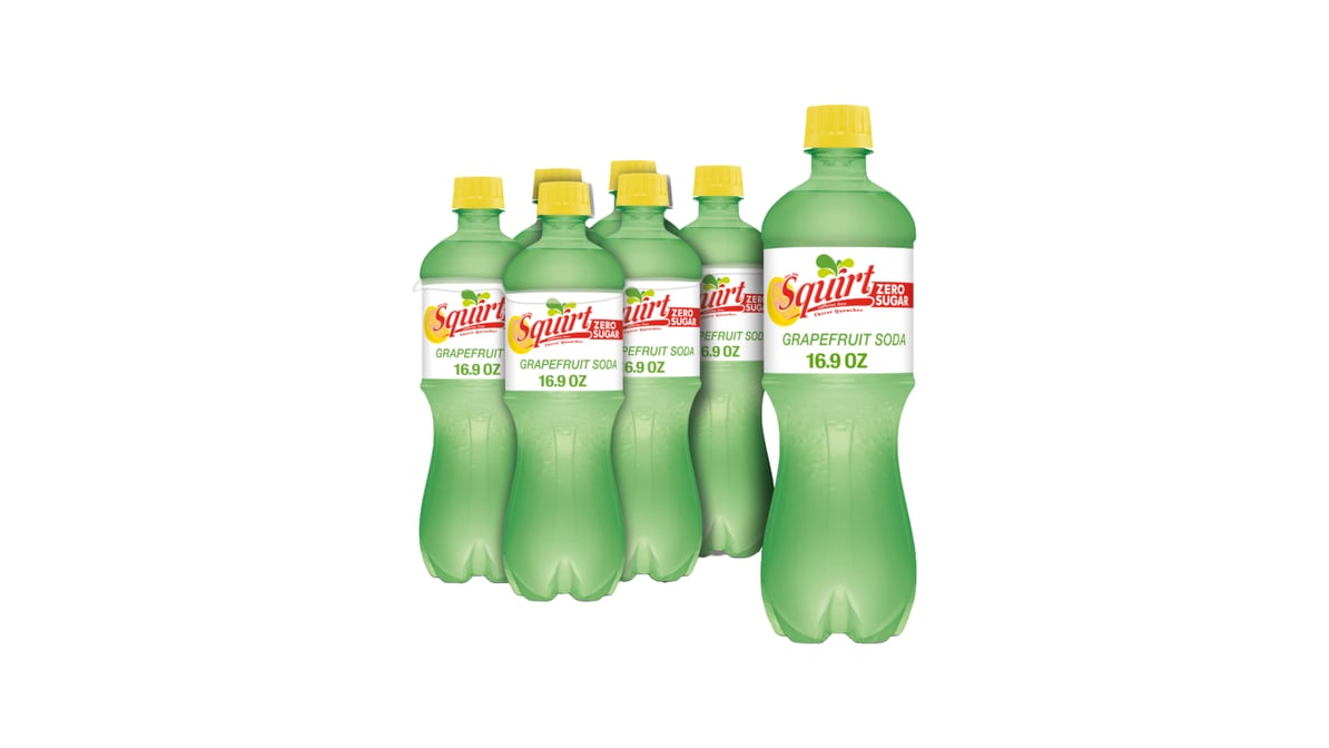 Squirt Zero Sugar Grapefruit Soda Bottles (16.9 fl oz x 6 ct) | Delivery Near  Me - Doordash