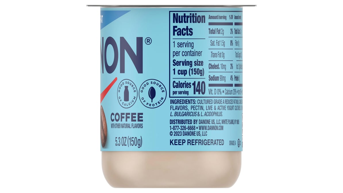 Dannon Coffee Lowfat Yogurt, 5.3 oz