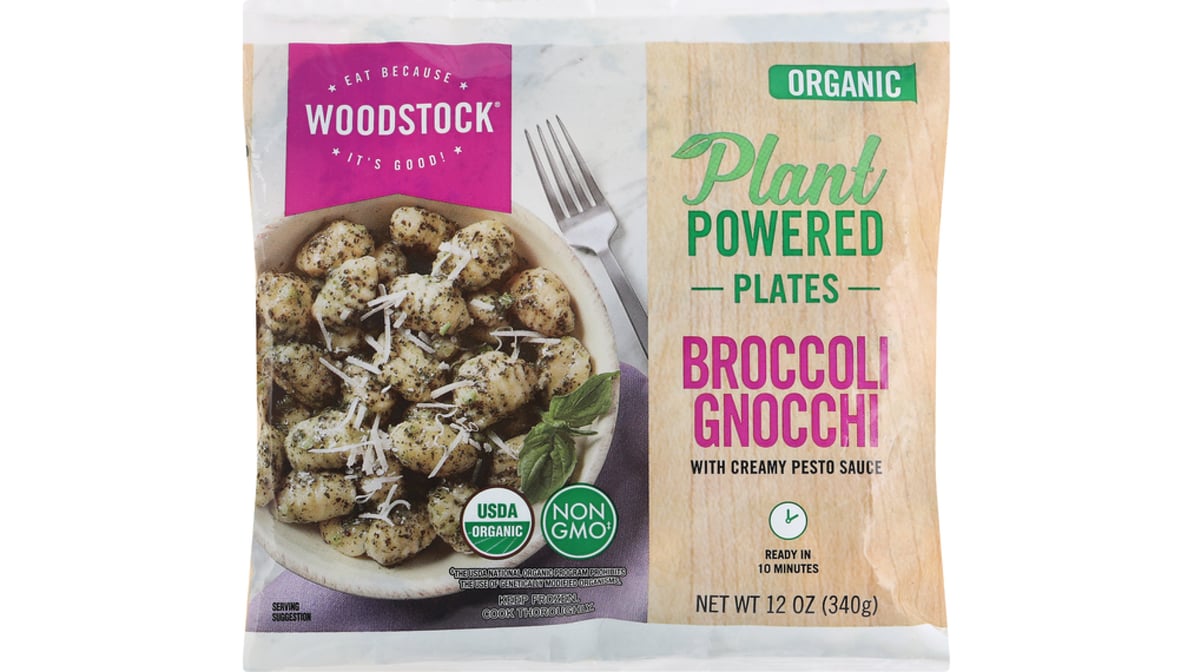 Woodstock Organic Broccoli Gnocchi With Creamy Pesto Sauce 12 Oz Delivery Near Me Doordash