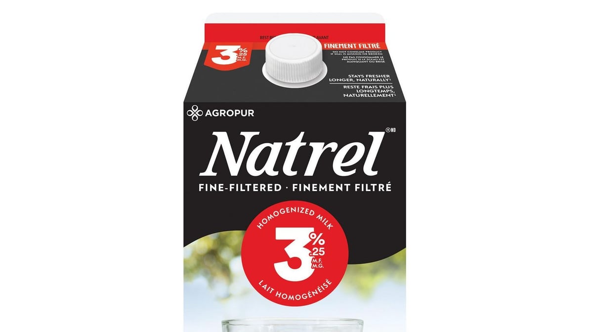 Natrel Lait homogénéisé 3,25 % finement filtré (sacs) - 4 l