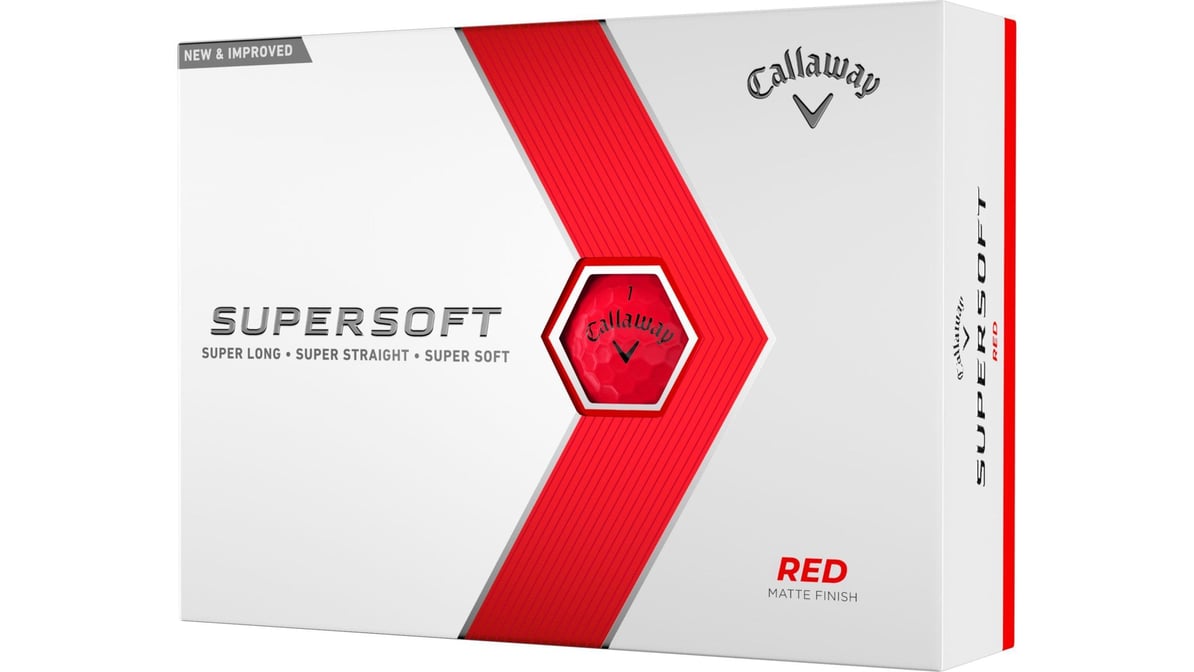 Callaway 2023 Supersoft Matte Red s No Color Golf Ball | Delivery Near ...